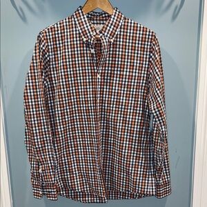 Jack Spade Men's Plaid Shirt - Blue and‎ Orange